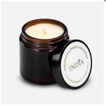 Sojowa świeca konopna 90g | India